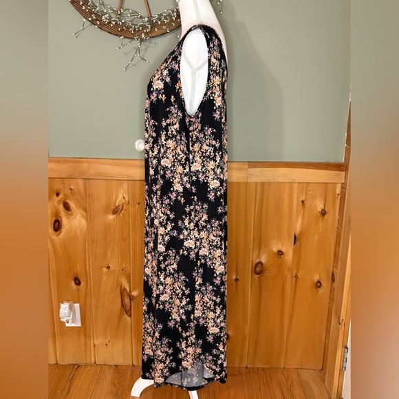Sami & Jo Black Floral Wide Leg Jumpsuit with pockets size PXL - Picture 7 of 13